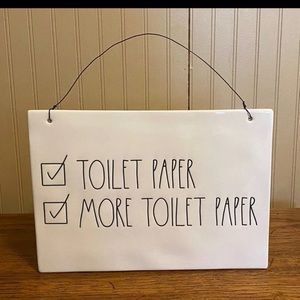 Rae Dunn Bathroom Sign